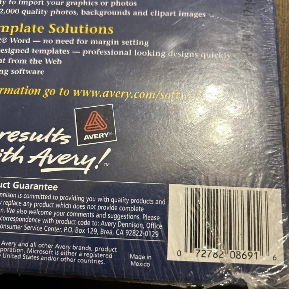 Avery Matte White CD Labels Ink Jet 8691 100 disc count/200 spine count New Seal